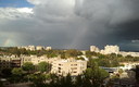 lluvias mientras sale el sol