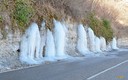 Hielo en la carretera