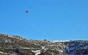 volando sobre la nieve en Piedrahita