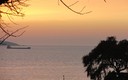 Puesta de sol a la entrada de la ría de Ferrol