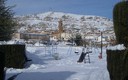 Berge nevado y azul