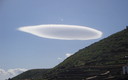 nube lenticular vista hacia el sur desde barlovento