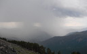 Lluvia descargando en las montañas del Sobrarbe