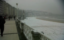 NIEVE EN LA PLAYA DE LA CONCHA
