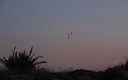 puesta de sol y eclipse de luna