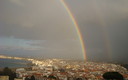 Rainbow Over Roses