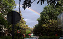 Doble arcoiris urbano