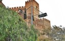 la Alcazaba, bajo la lluvia