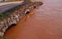 Desbordamiento en puente romano. Río Azuer, DAIMIEL. Y atardecer en Guadiana -DAIMIEL- en Griñón.