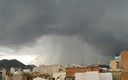 tormenta de  agua y granizo