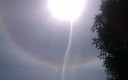 Halo solar sobre ría de Vigo