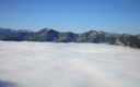 mar de nubes en los picos