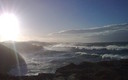 atadecer con temporal en vigo